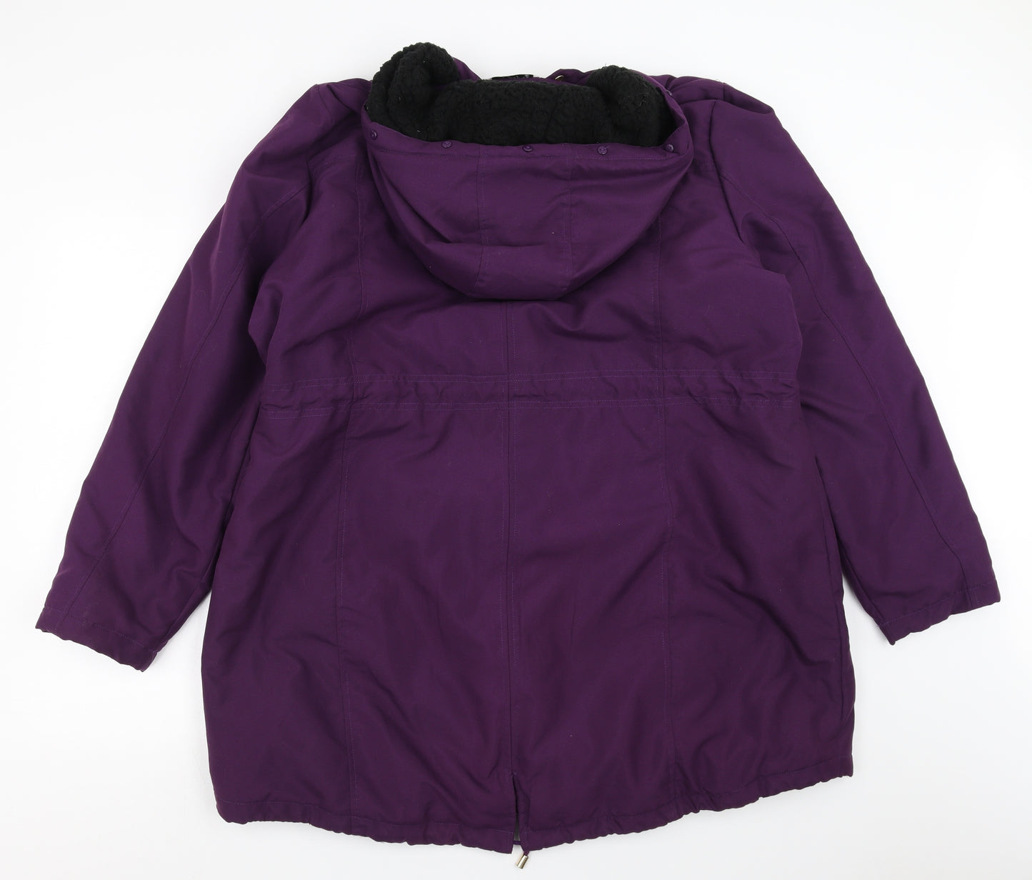 Styled By... Womens Purple   Parka Coat Size 22