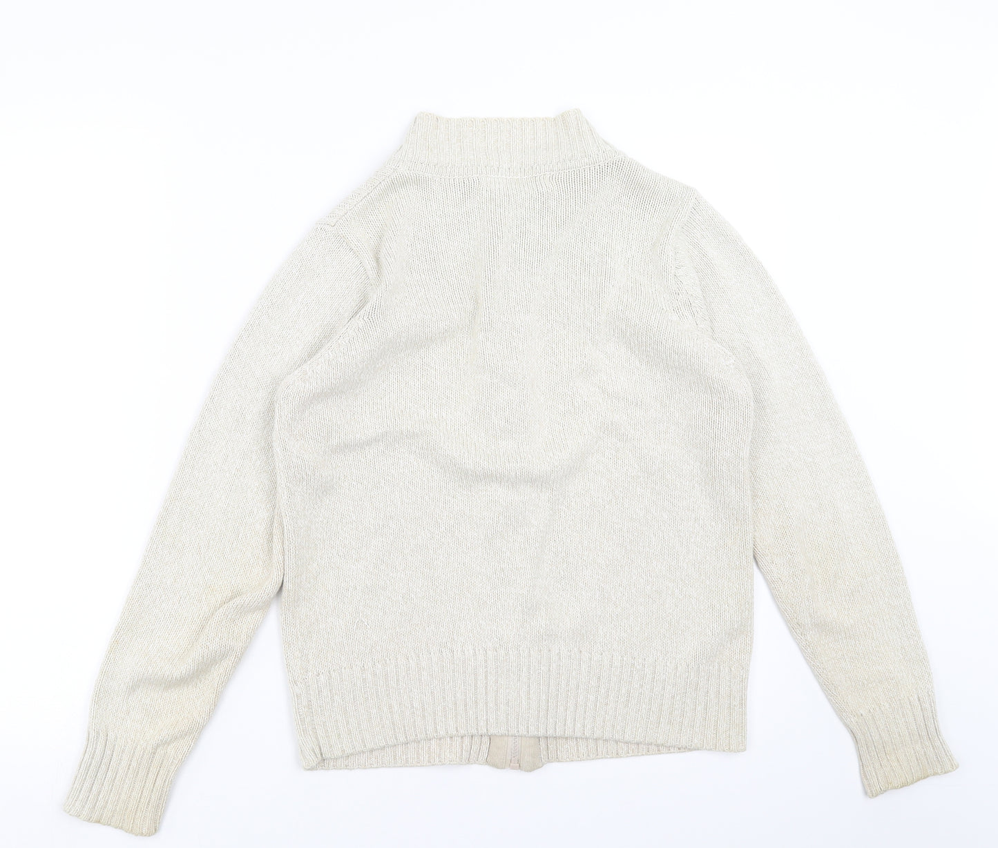ISLE Womens Beige   Full Zip Jumper Size S