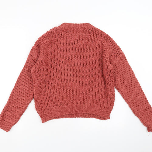 Nada del Riccio Womens Brown   Pullover Jumper Size L  - rust coloured