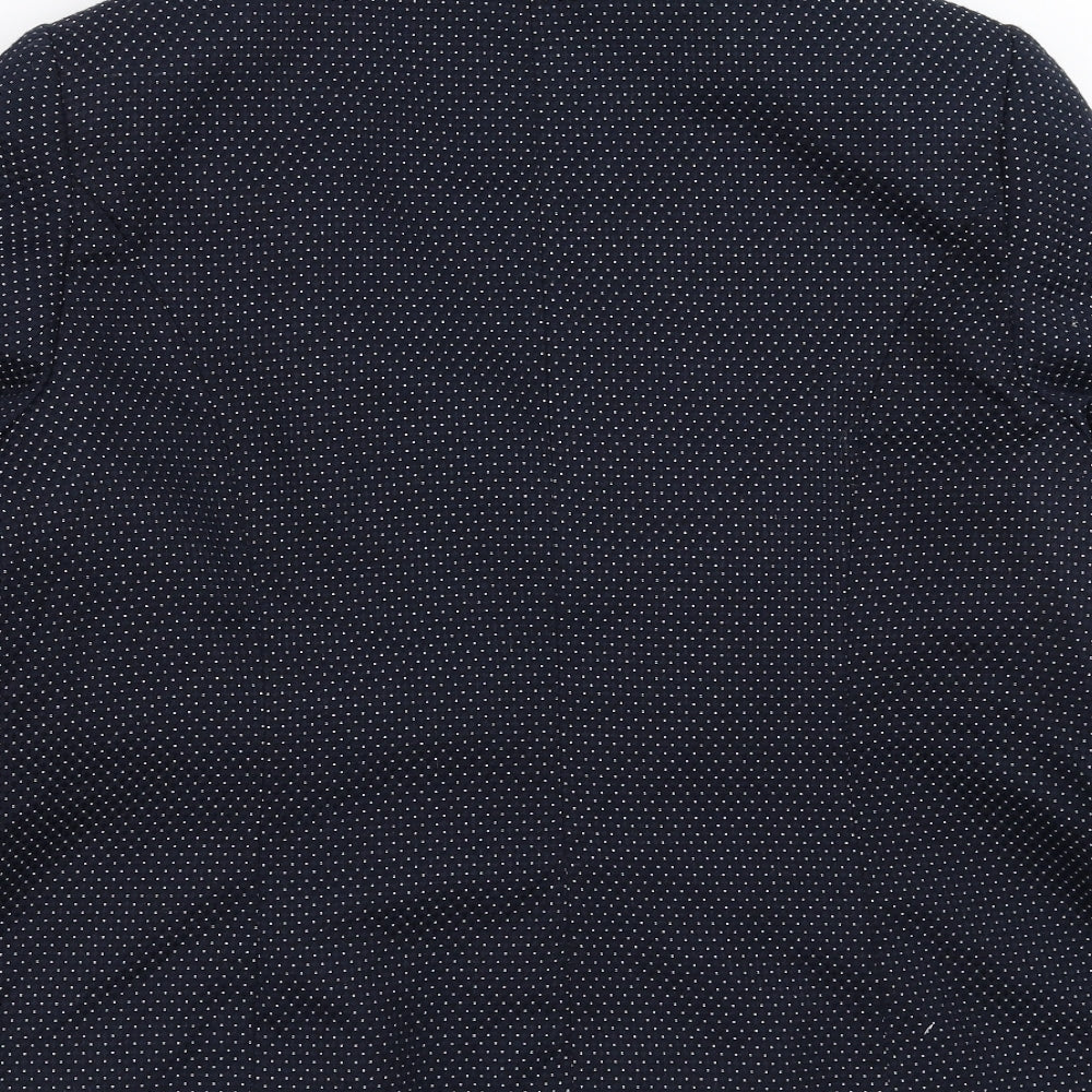 EWM Womens Blue   Jacket Suit Jacket Size 18  - dotted pattern