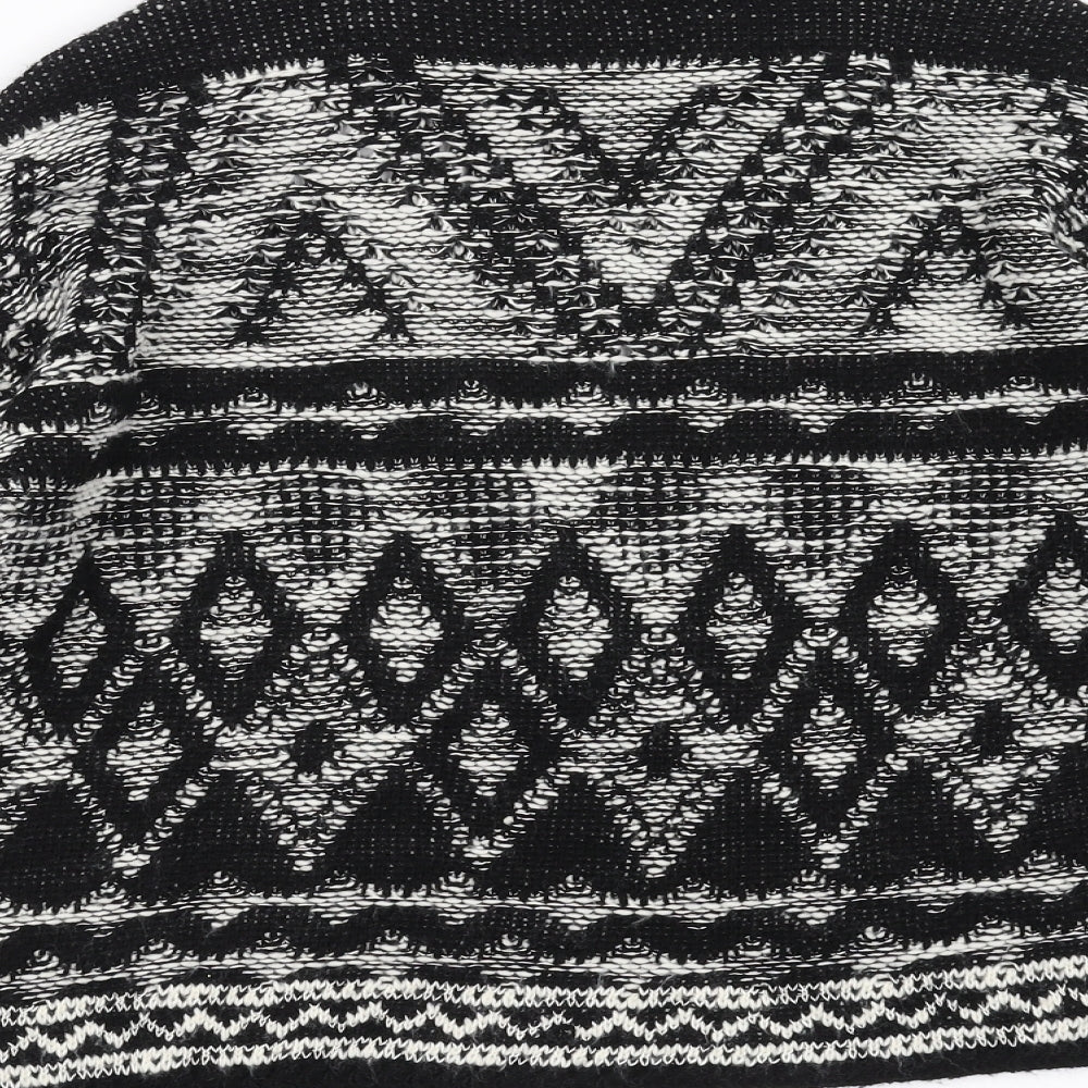NEXT Womens Black Geometric  Pullover Jumper Size XS
