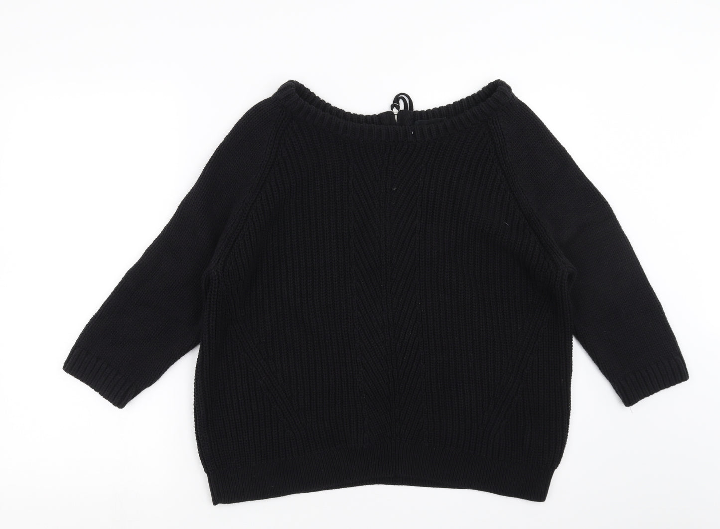 NEXT Womens Black   Pullover Jumper Size 14  - zip up back