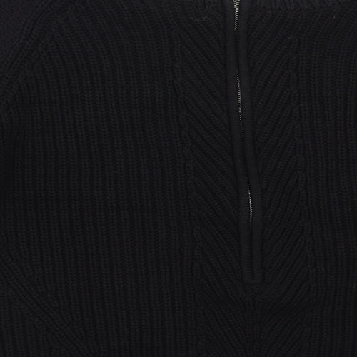 NEXT Womens Black   Pullover Jumper Size 14  - zip up back