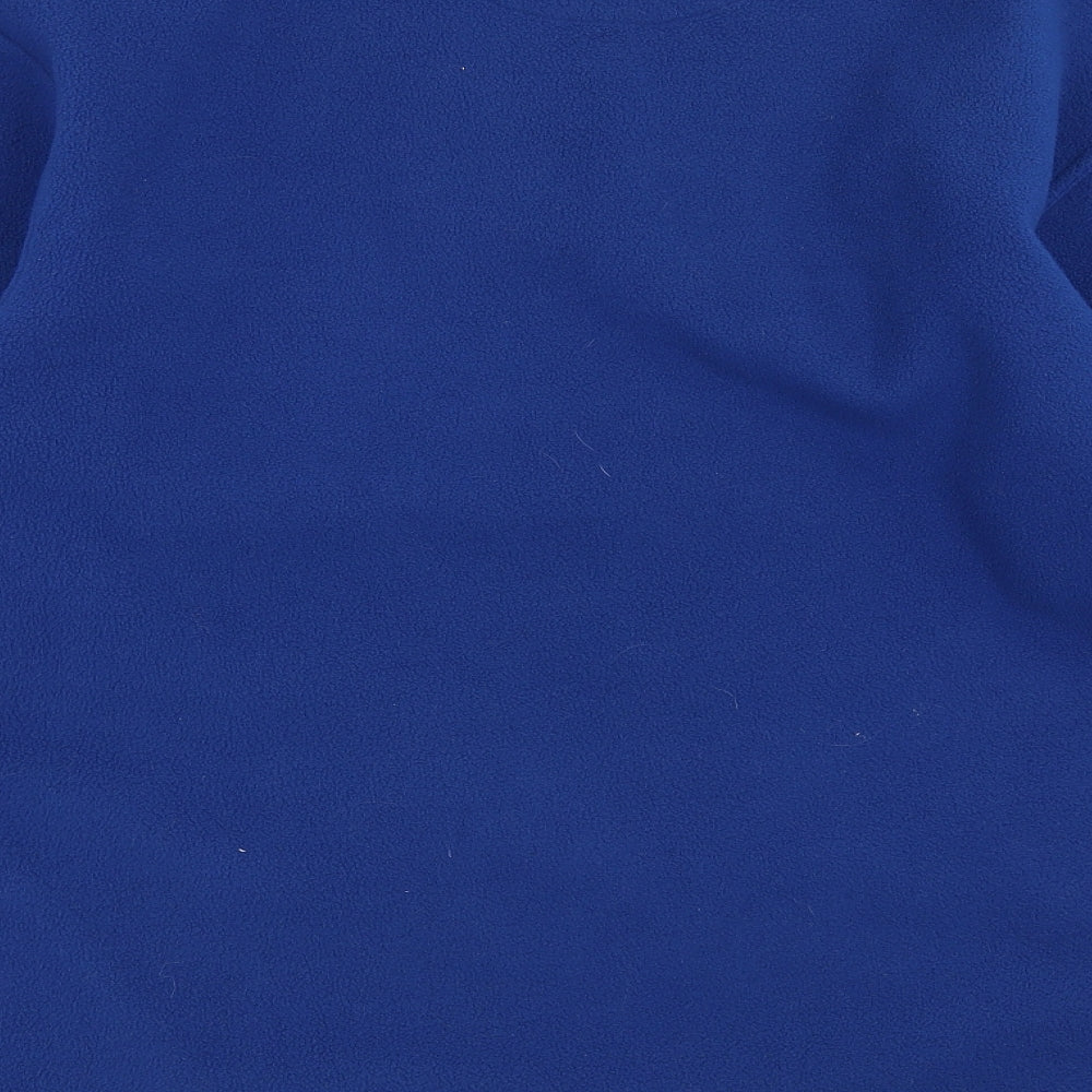 Active Mens Blue  Fleece Pullover Jumper Size L