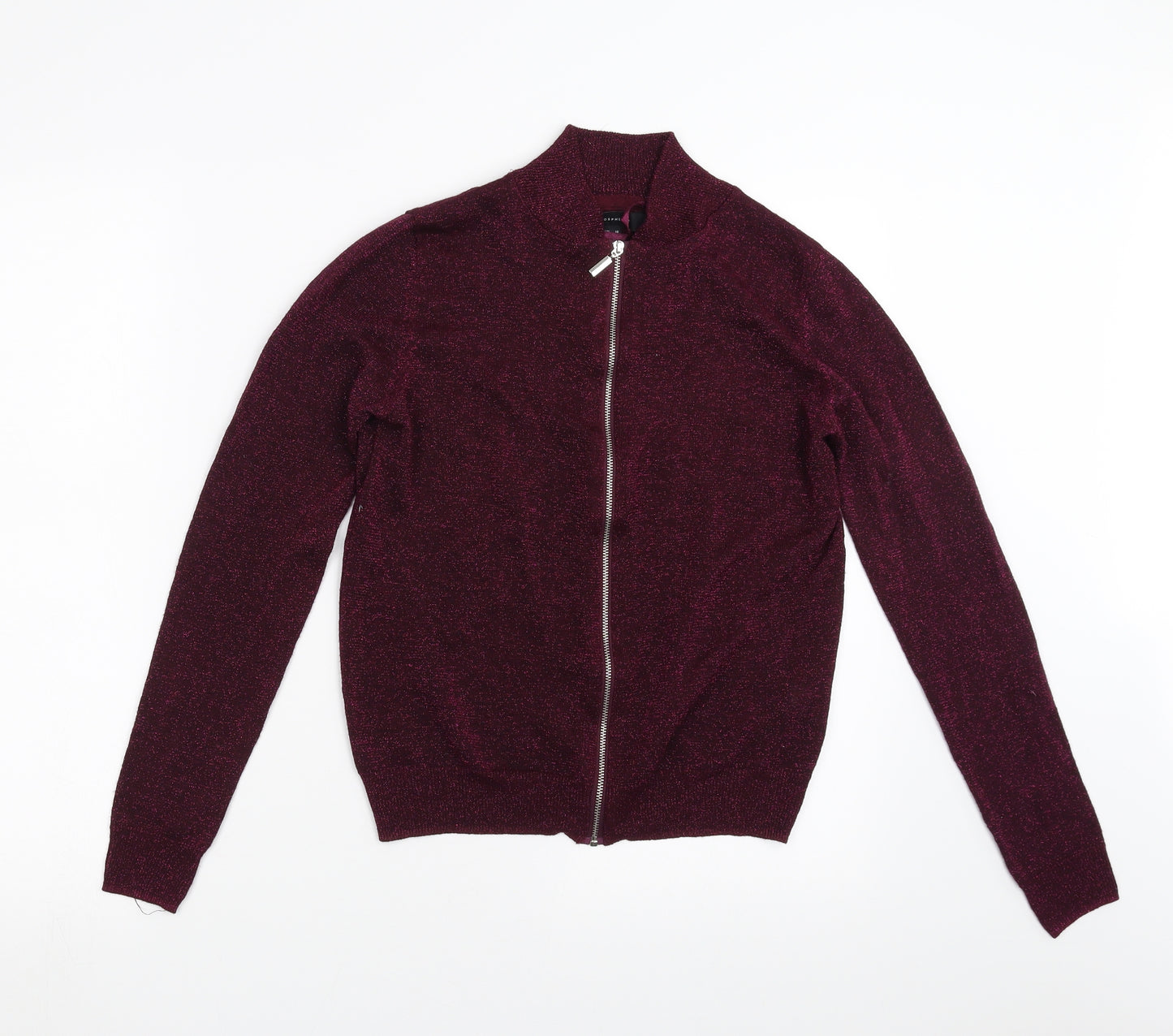 Primark Womens Purple   Full Zip Jumper Size 10  - glittery