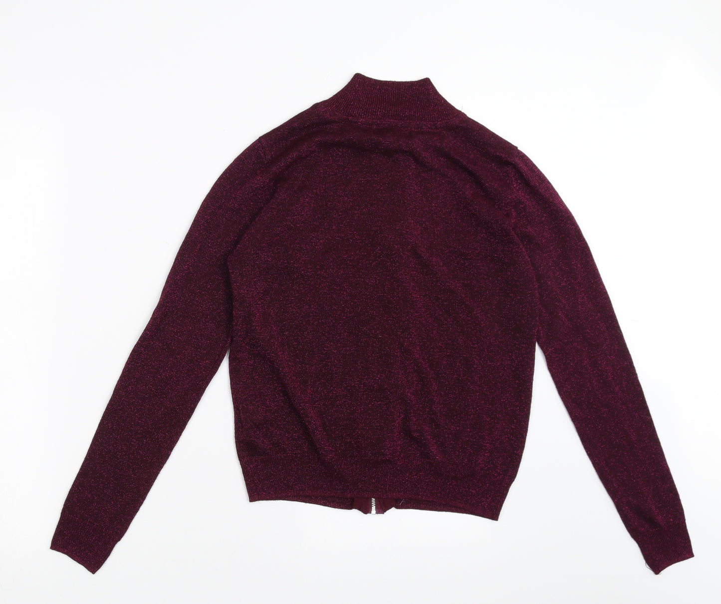 Primark Womens Purple   Full Zip Jumper Size 10  - glittery
