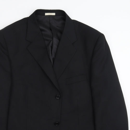 GREENWOODS Mens Black   Jacket Suit Jacket Size 46