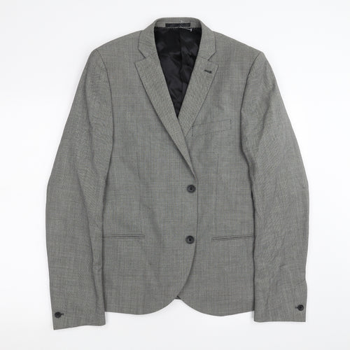 Topman Mens Grey   Jacket Suit Jacket Size 42