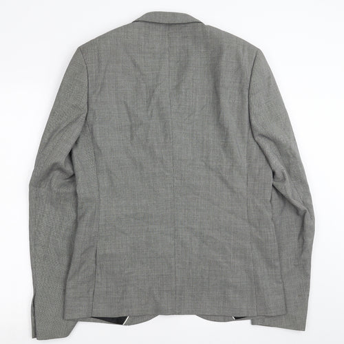 Topman Mens Grey   Jacket Suit Jacket Size 42