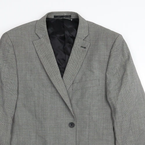 Topman Mens Grey   Jacket Suit Jacket Size 42