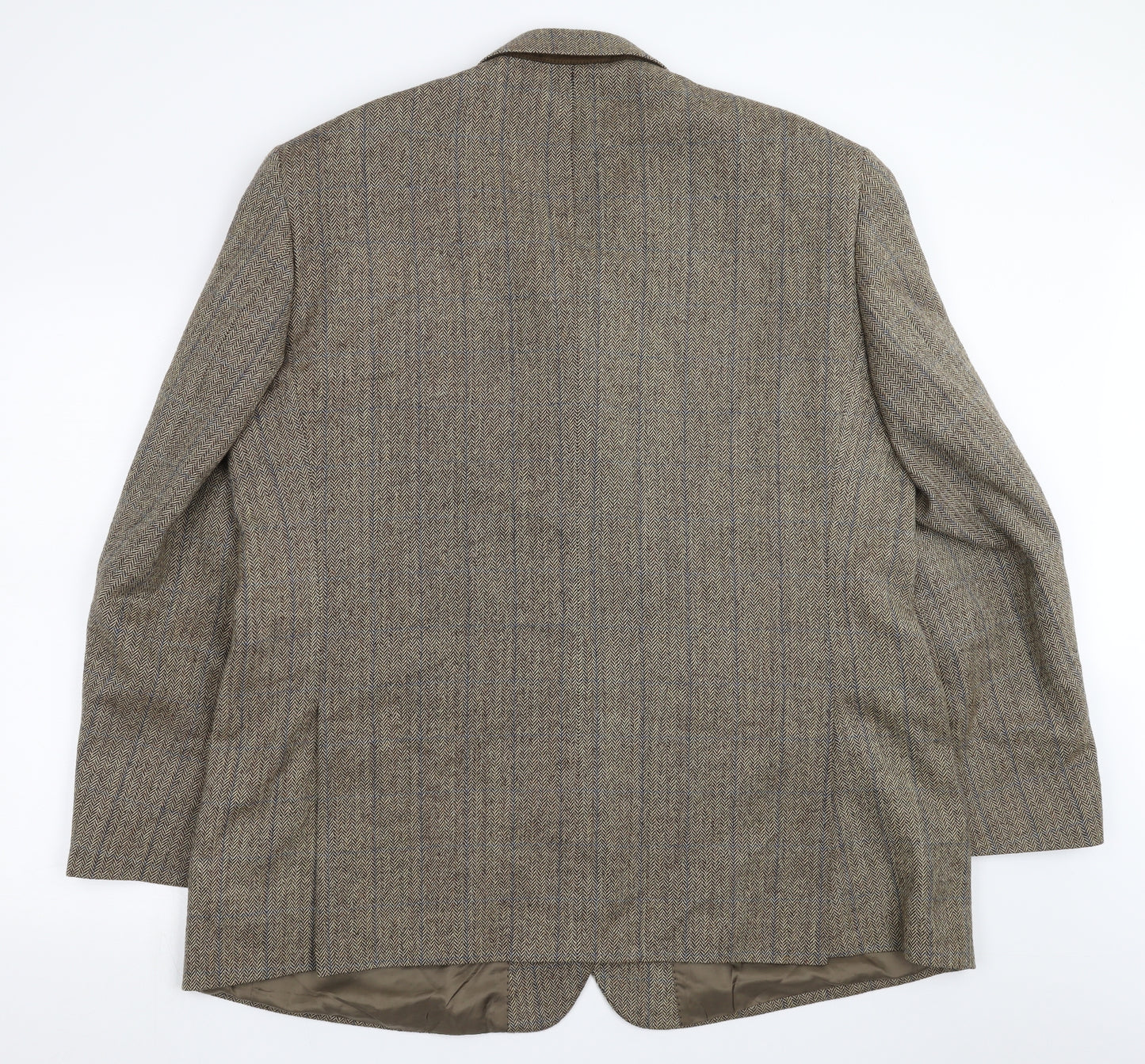 Brook Taverner Mens Brown Herringbone  Jacket Suit Jacket Size 50