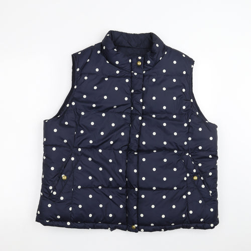 Joules Womens Blue Polka Dot  Gilet Jacket Size 20  - bodywarmer