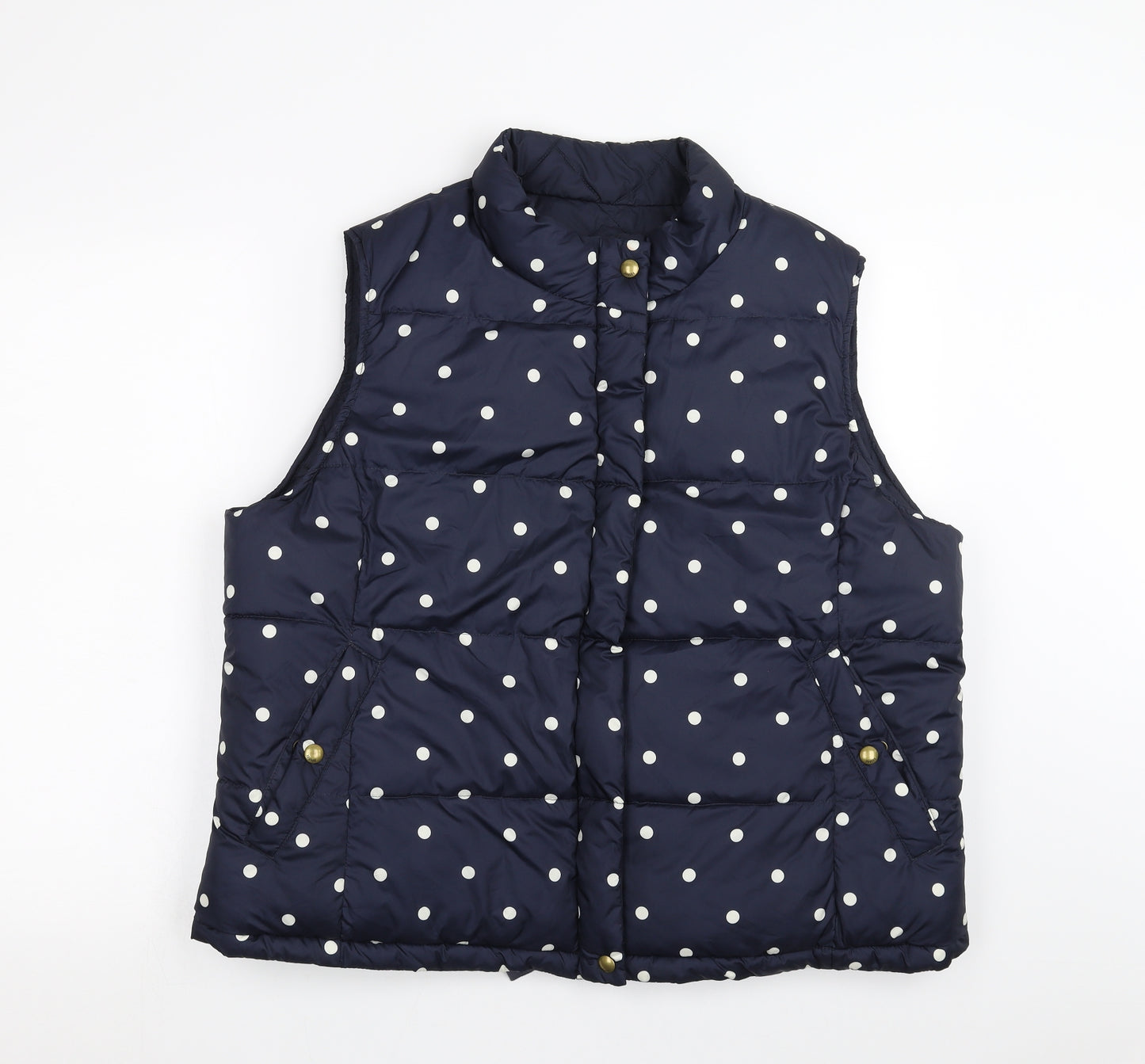 Joules Womens Blue Polka Dot  Gilet Jacket Size 20  - bodywarmer
