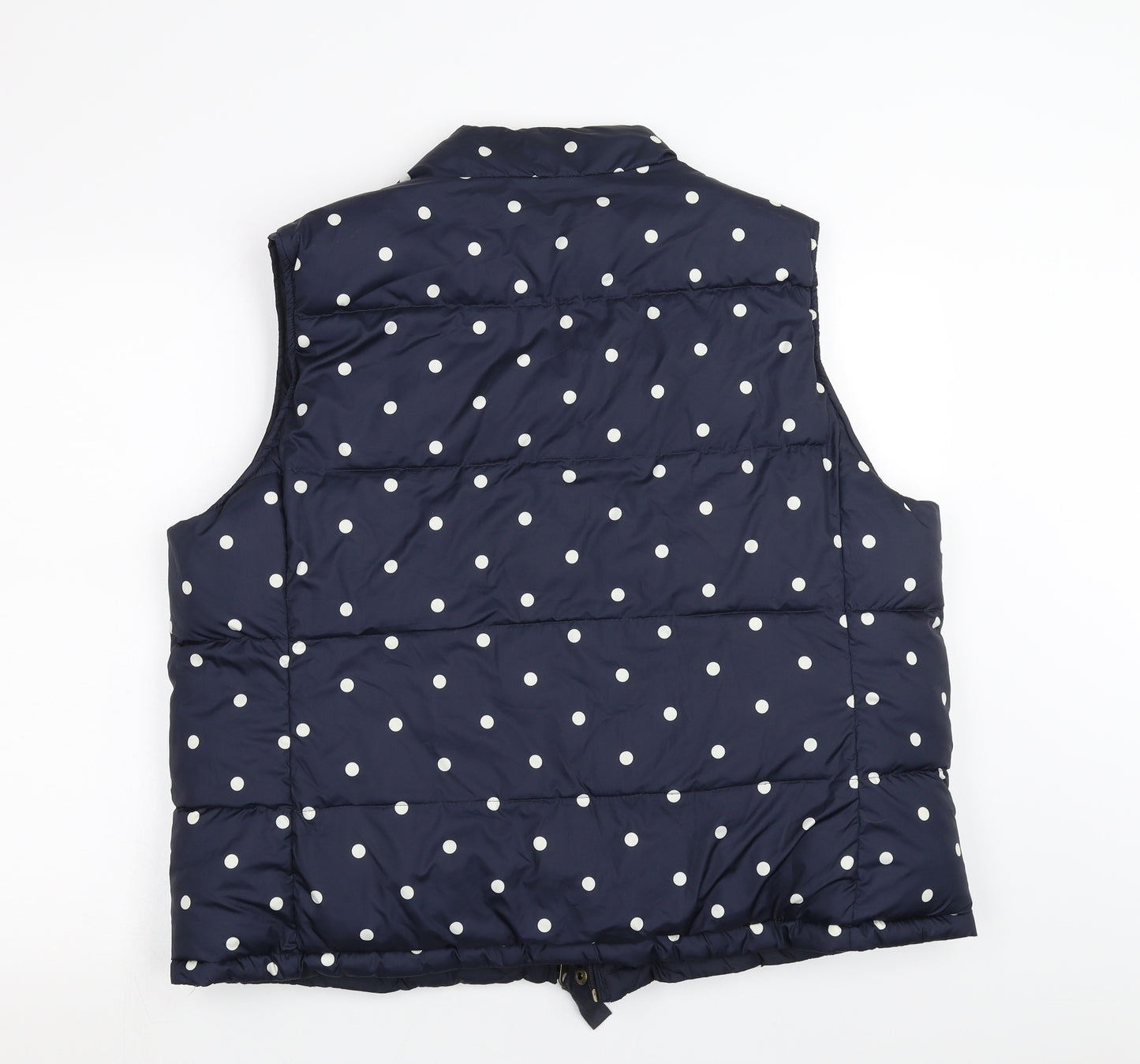 Joules Womens Blue Polka Dot  Gilet Jacket Size 20  - bodywarmer