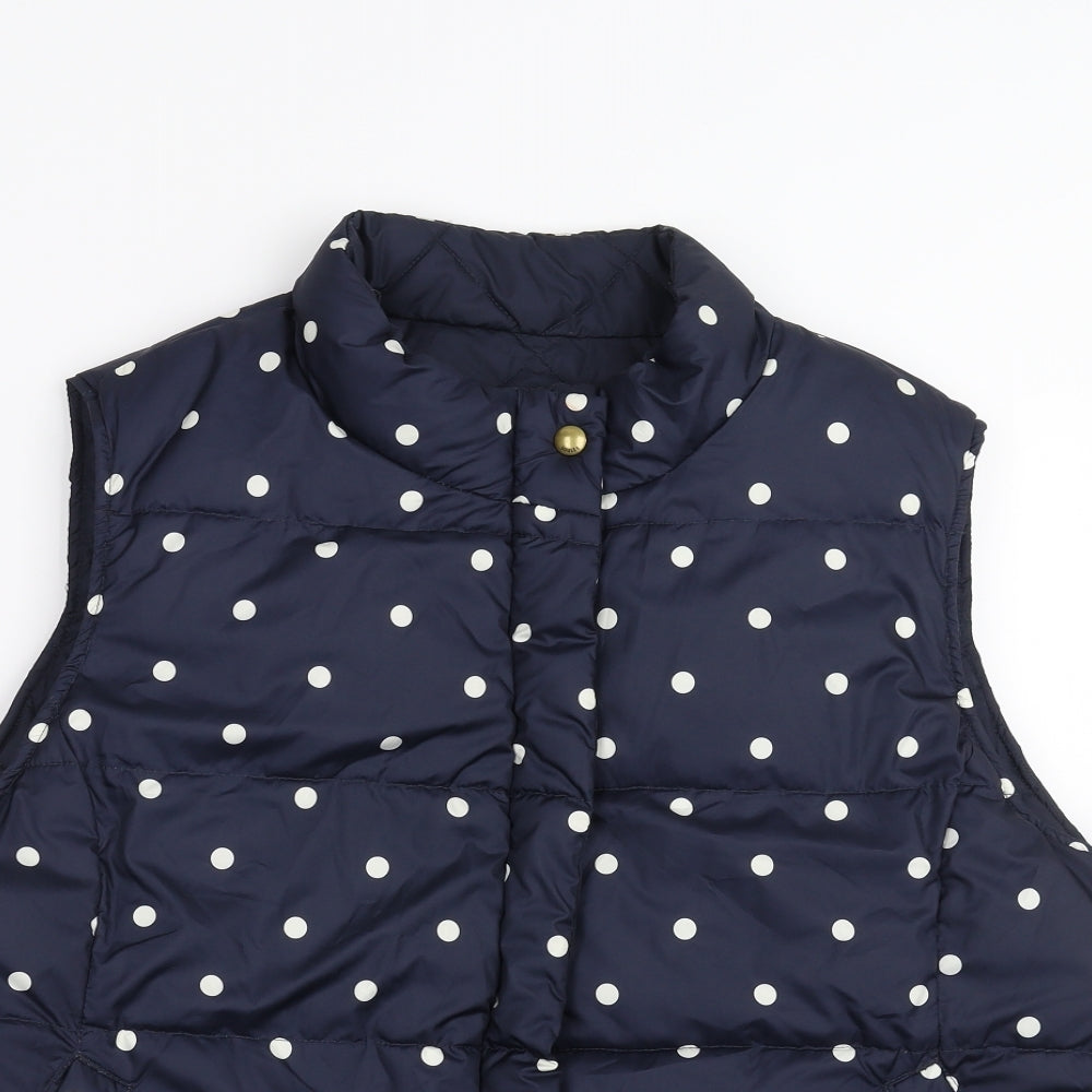 Joules Womens Blue Polka Dot  Gilet Jacket Size 20  - bodywarmer