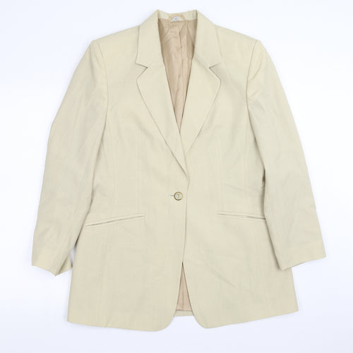 Bianca Womens Yellow   Jacket Suit Jacket Size 12