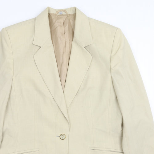 Bianca Womens Yellow   Jacket Suit Jacket Size 12