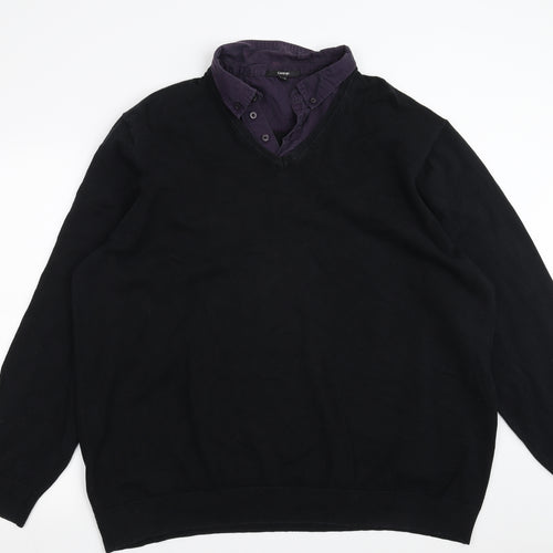 George Mens Black   Pullover Jumper Size 3XL  - Under Shirt detail