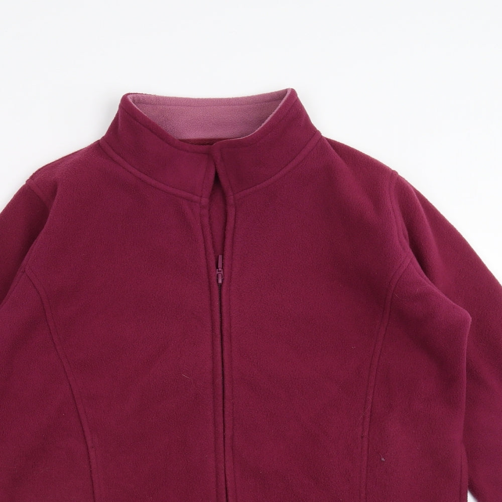 EWM Womens Purple  Fleece Full Zip Jumper Size M