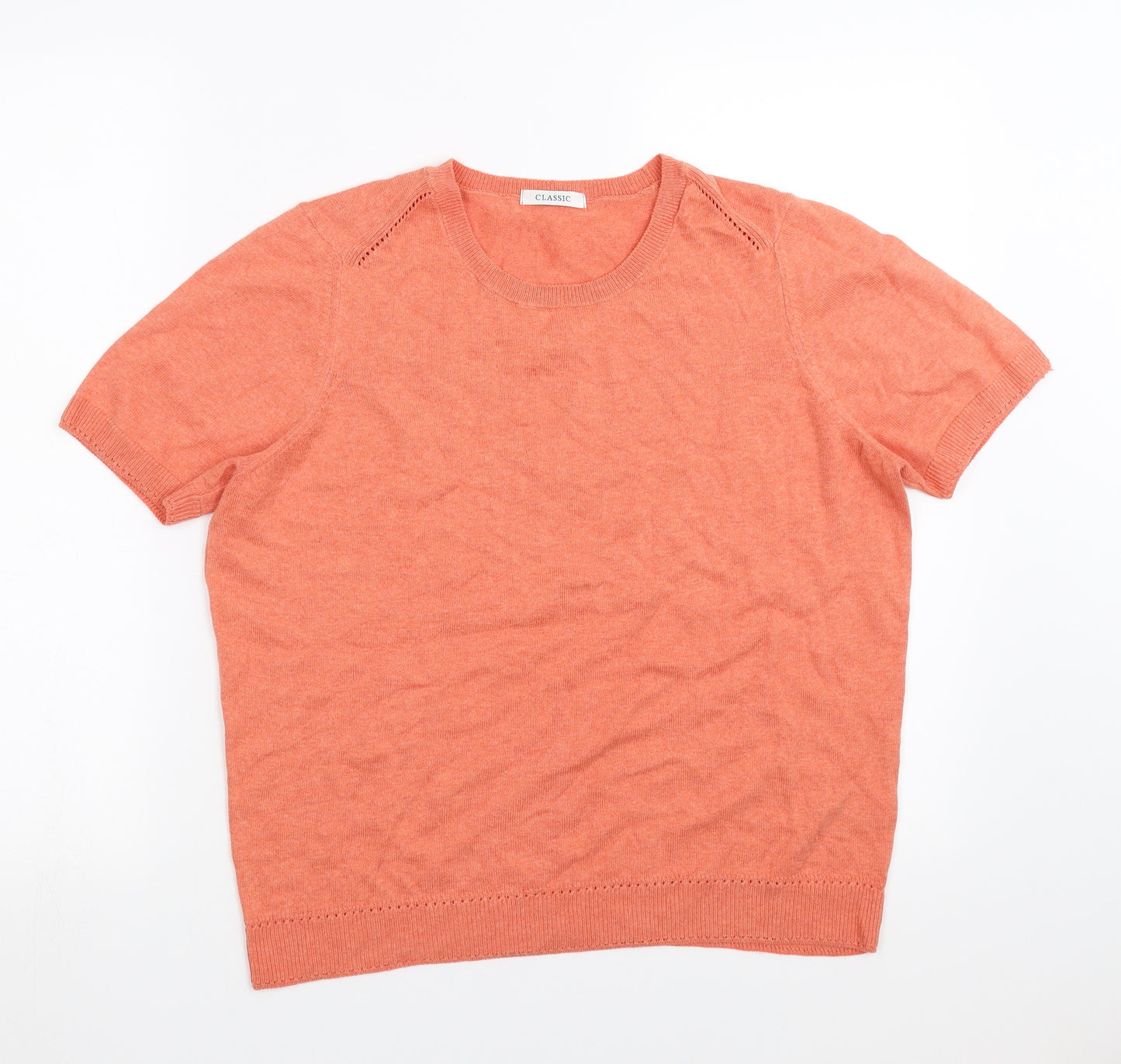 Marks and Spencer Womens Orange   Pullover Jumper Size 14