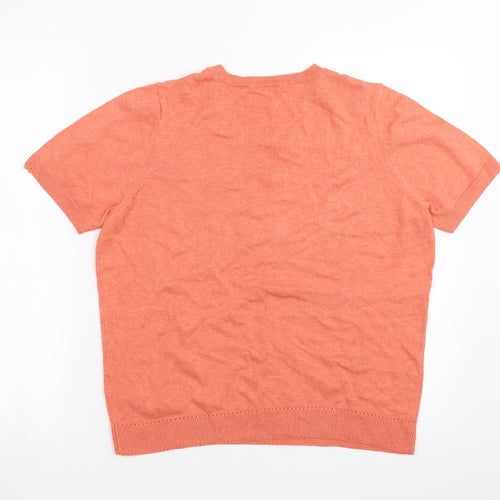 Marks and Spencer Womens Orange   Pullover Jumper Size 14