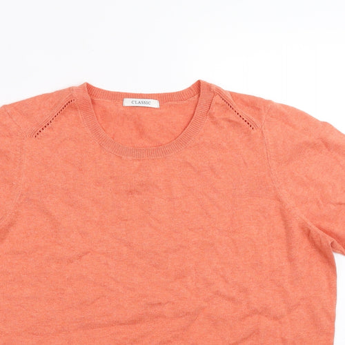 Marks and Spencer Womens Orange   Pullover Jumper Size 14