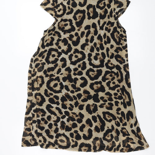 Missguided Womens Brown Animal Print  Shift  Size 6