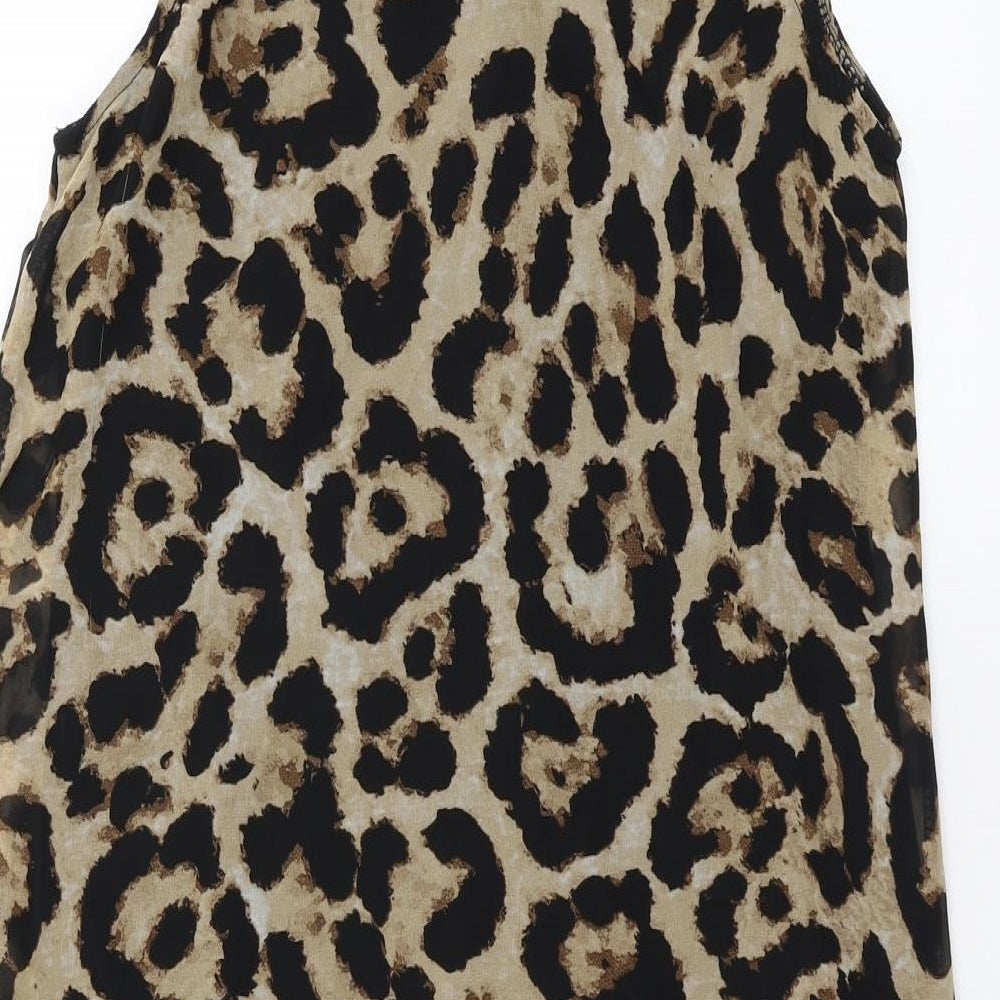 Missguided Womens Brown Animal Print  Shift  Size 6