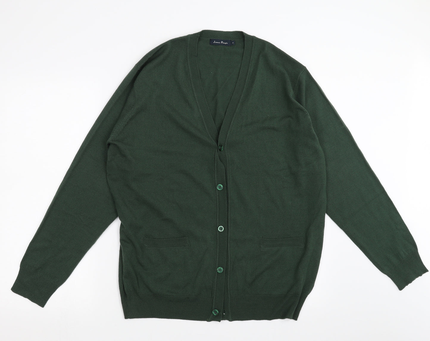 JAMES PRINGLE Mens Green   Cardigan Jumper Size M