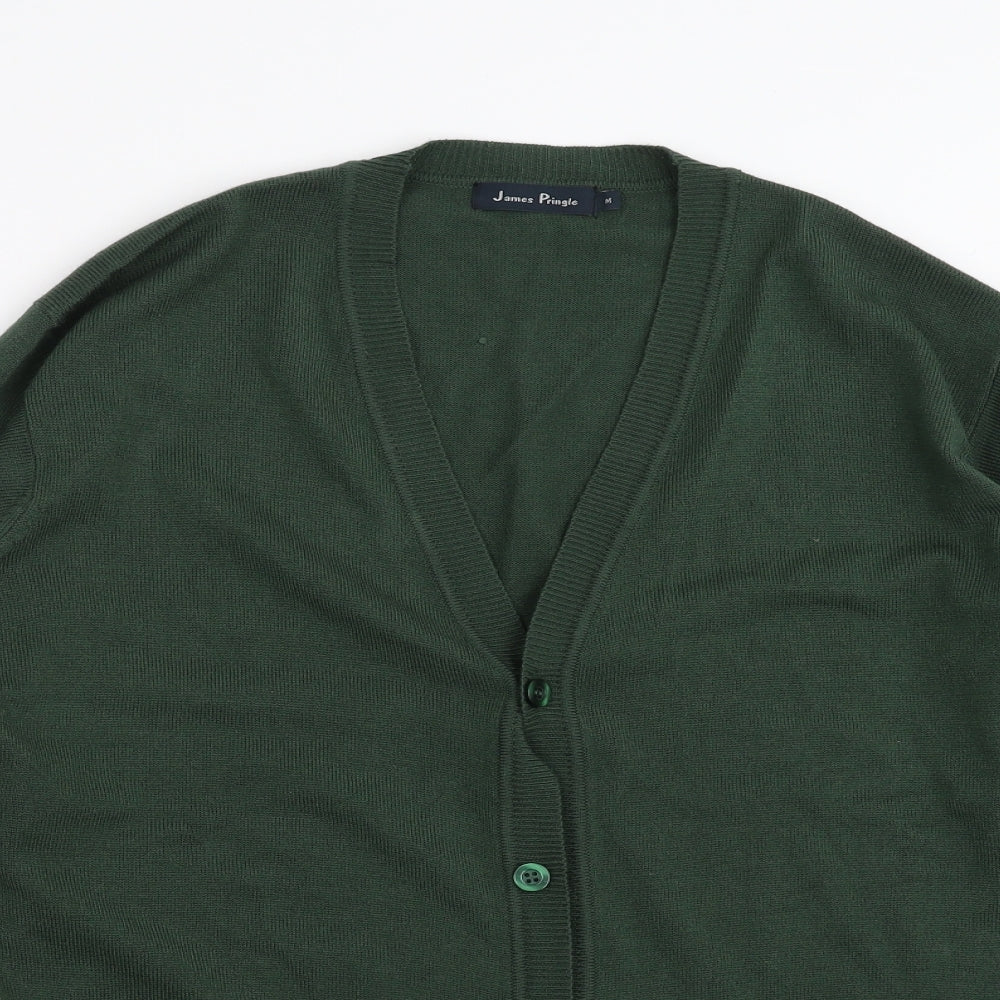 JAMES PRINGLE Mens Green   Cardigan Jumper Size M