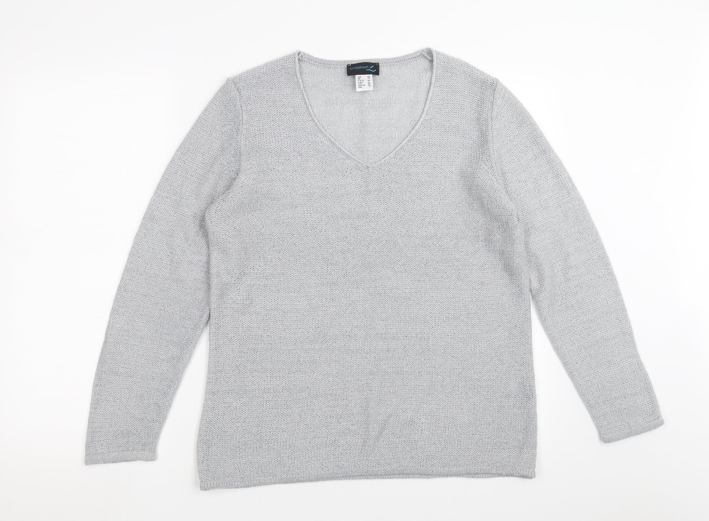 Creation Womens Grey   Pullover Jumper Size 16
