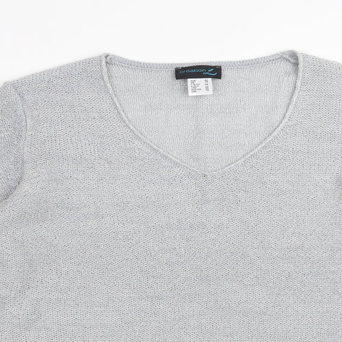 Creation Womens Grey   Pullover Jumper Size 16