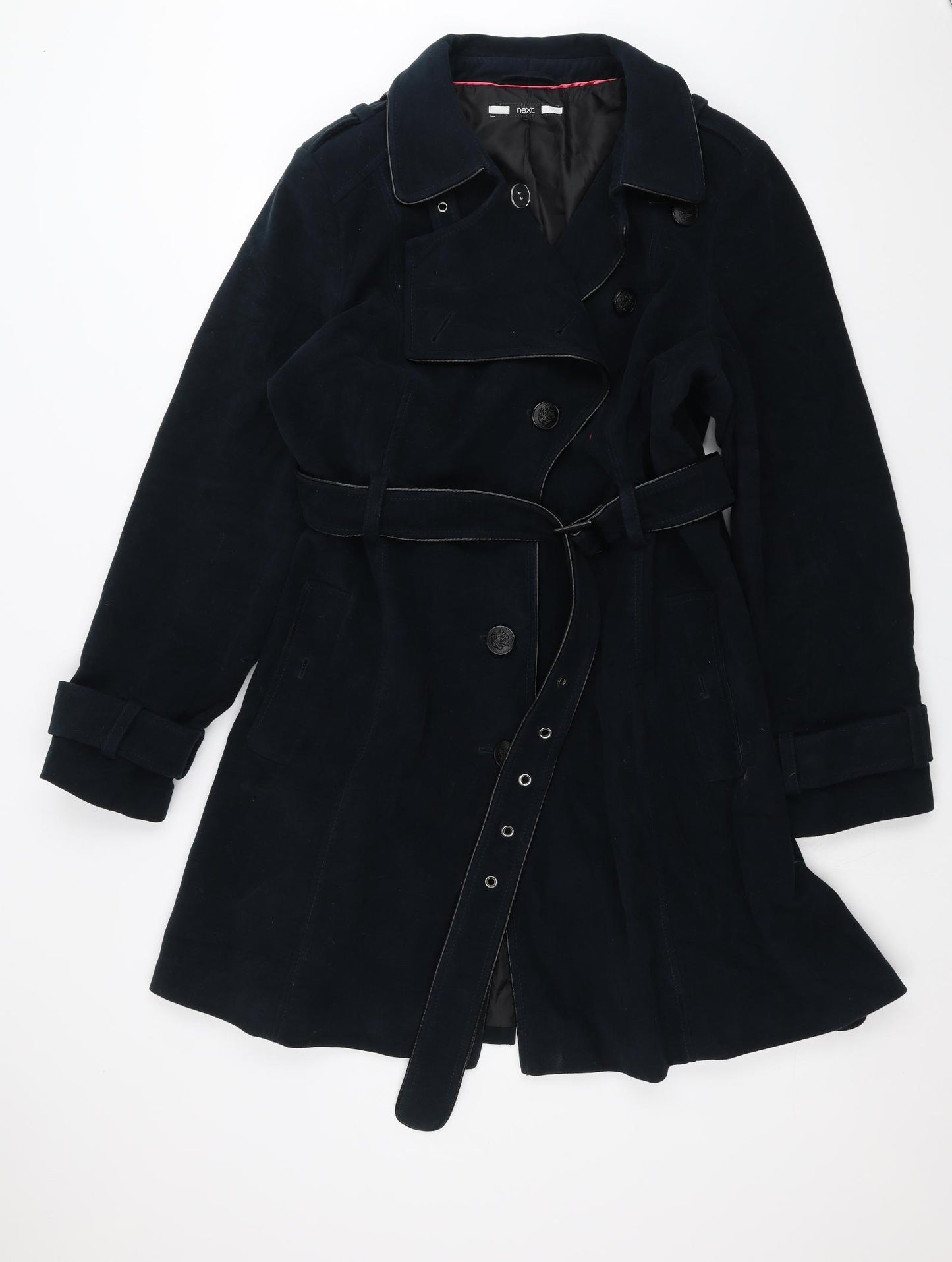 NEXT Womens Blue   Trench Coat Coat Size 22