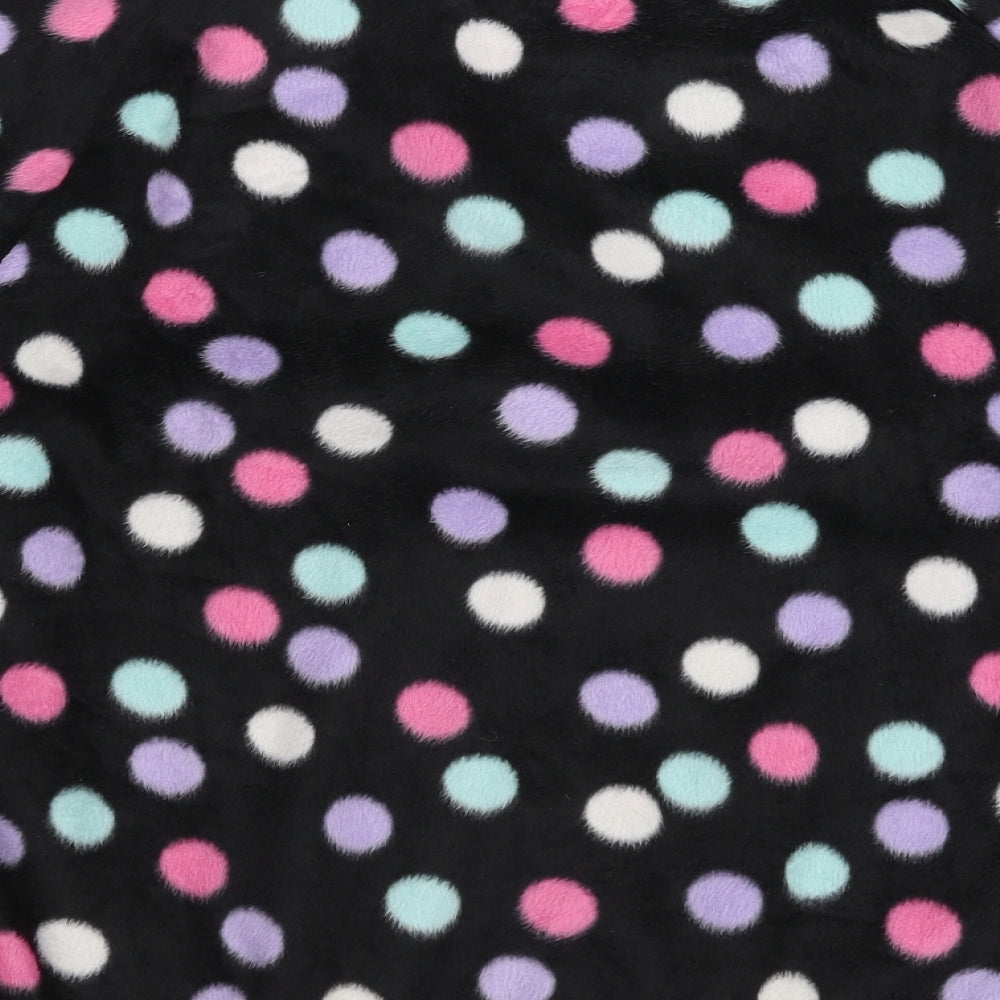 Studio Sleepwear Womens Black Polka Dot Fleece Top Pyjama Top Size 16