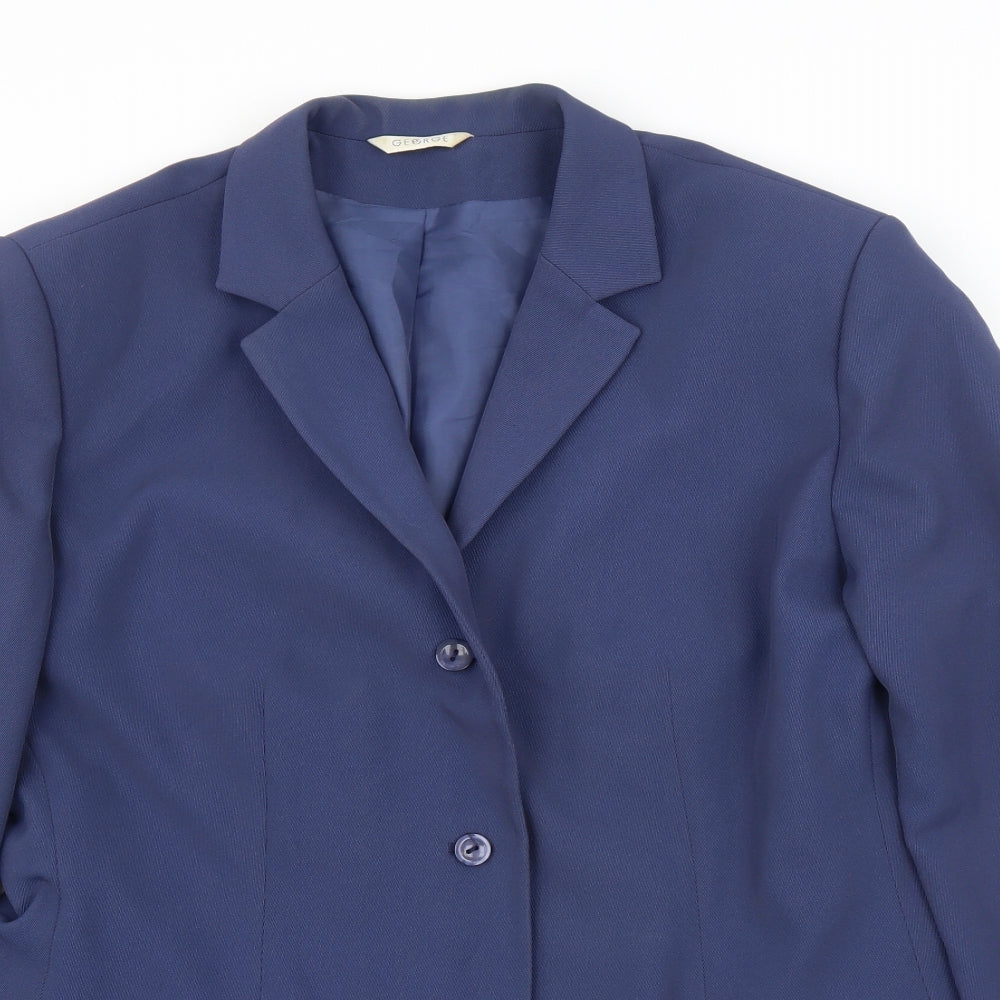George Womens Blue   Jacket Suit Jacket Size 16