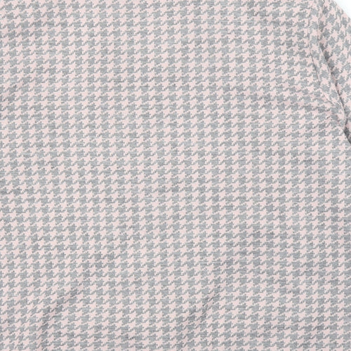 Classic Womens Pink Houndstooth  Cardigan Jumper Size 16  - Chanel jacket