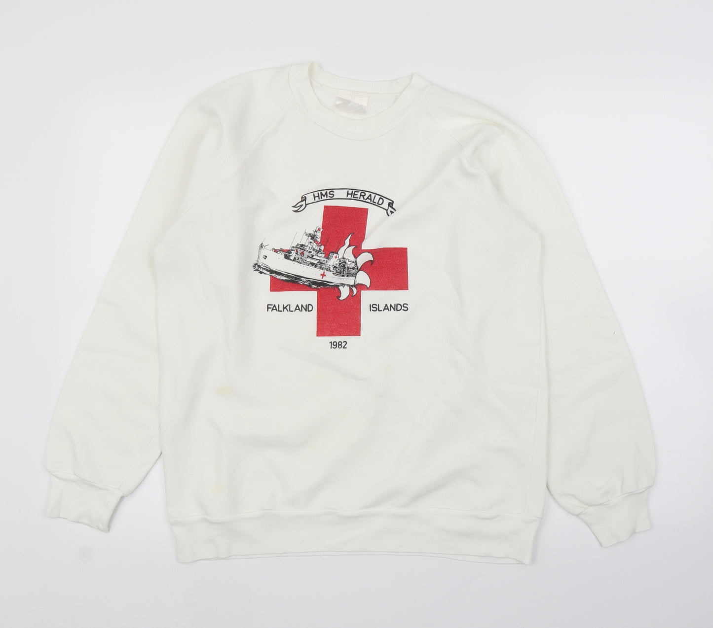 Preworn Mens White   Pullover Jumper Size L