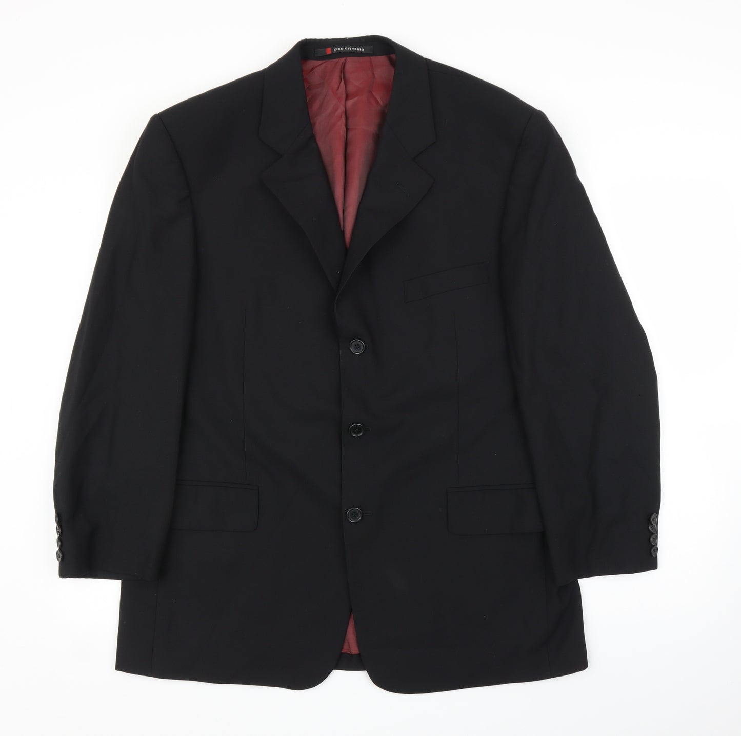 Ciro Citterio Mens Black   Jacket Suit Jacket Size 46