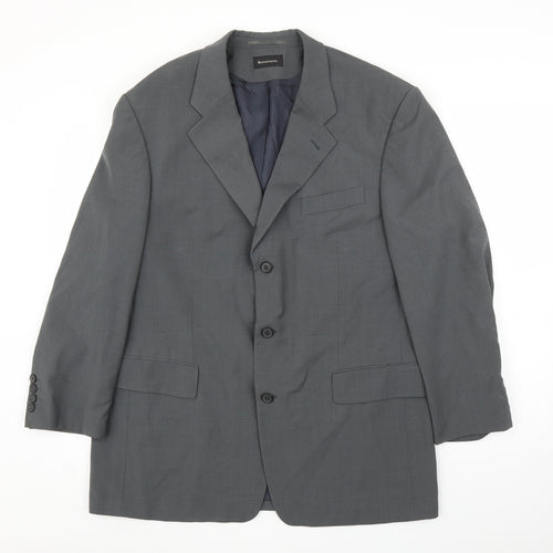Benvenuto Mens Grey   Jacket Suit Jacket Size 48