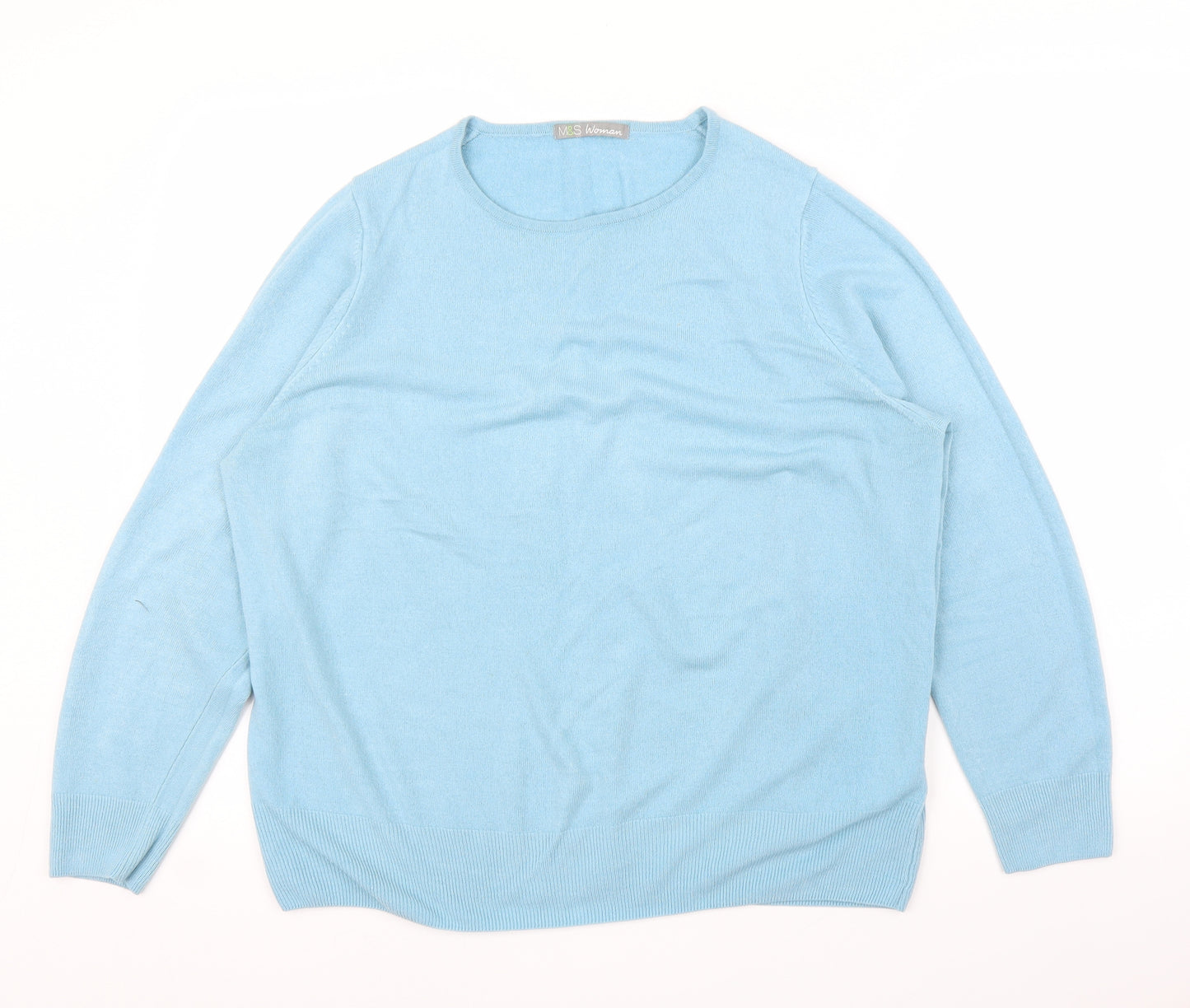 M&S Womens Blue   Pullover Jumper Size 20