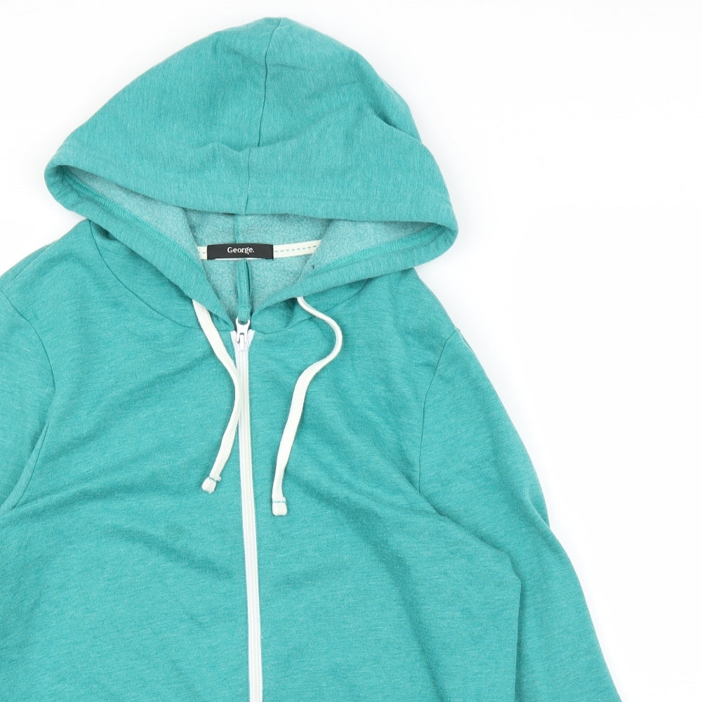 George Womens Green   Full Zip Hoodie Size 16