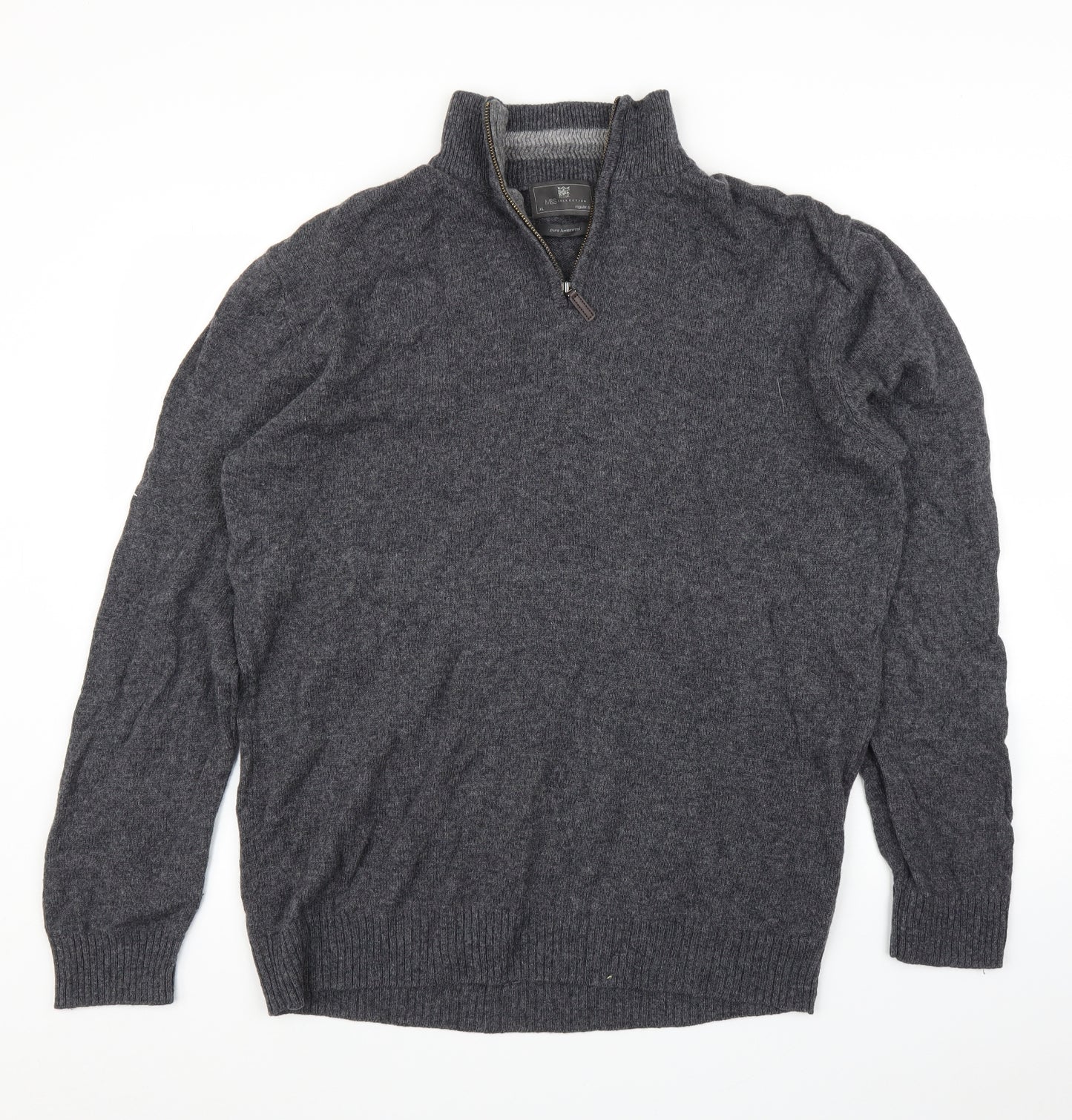 M&S Mens Grey   Pullover Jumper Size XL