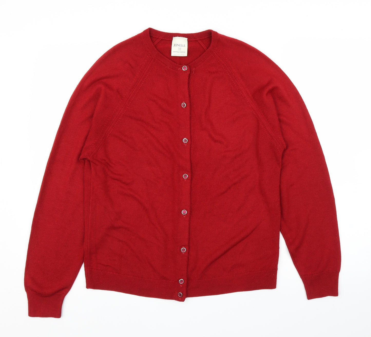 Jonelle Womens Red   Cardigan Jumper Size 14
