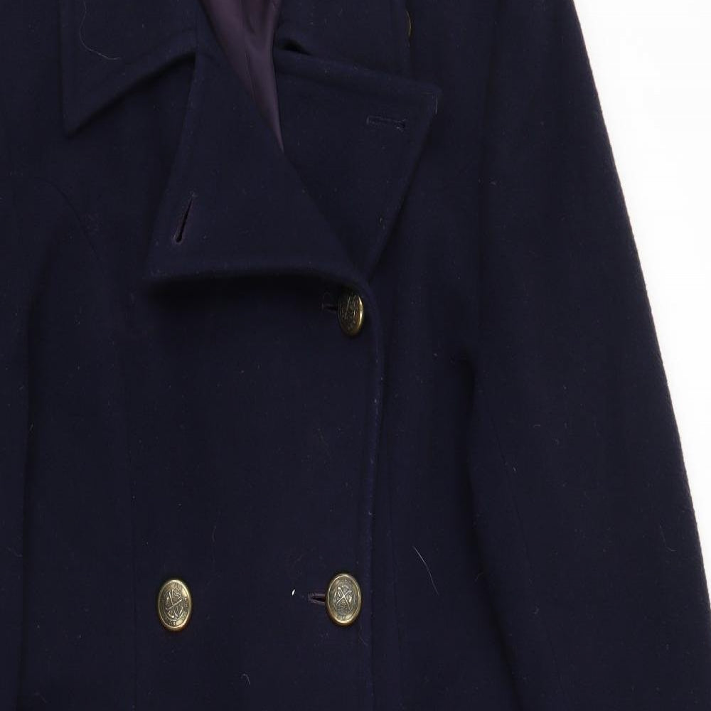 House of Fraser Womens Blue   Pea Coat Coat Size 14