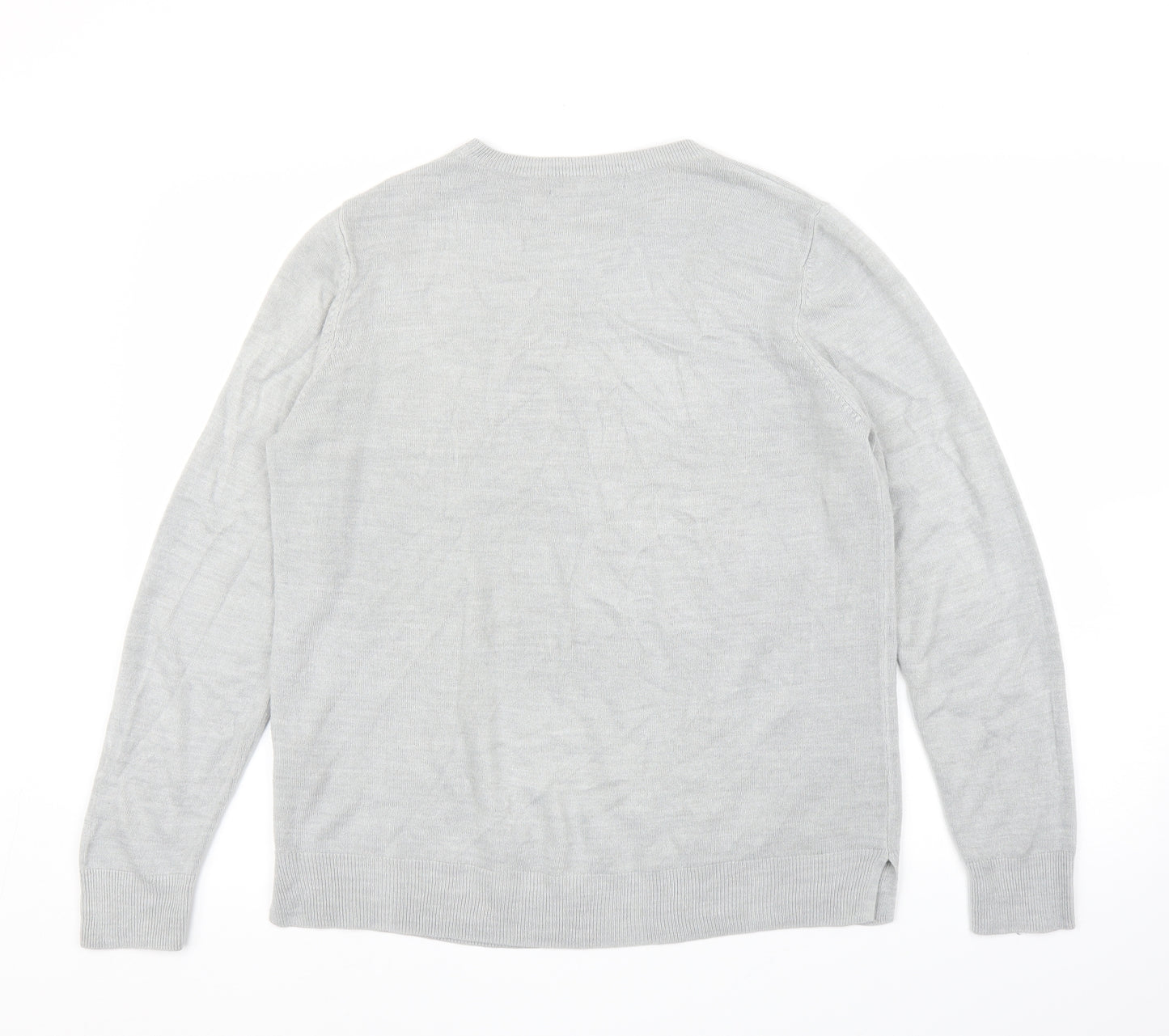 M&S Womens Grey   Pullover Jumper Size 16
