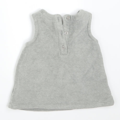 NEXT Girls Grey   Basic Tank Size 3-6 Months  - Heart