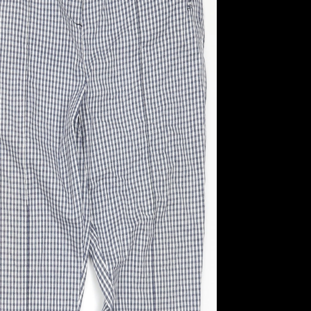 Cotton Traders Womens Blue Check  Trousers  Size 18 L28.5 in