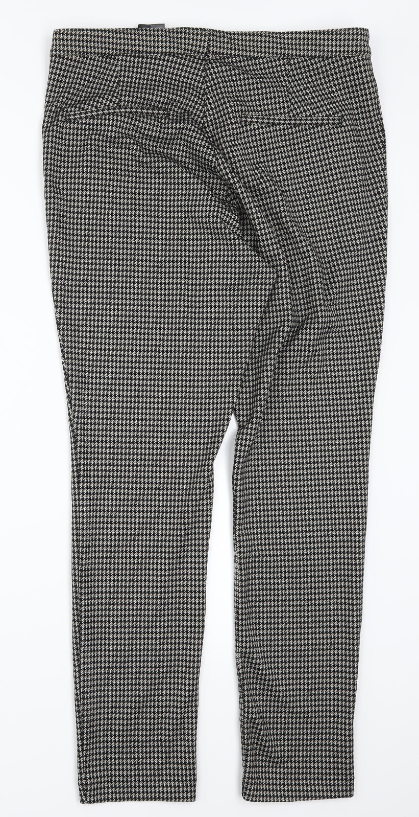 H&M Womens Grey Houndstooth  Trousers  Size 16 L28 in