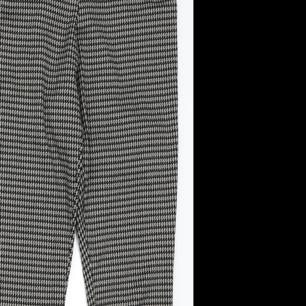 H&M Womens Grey Houndstooth  Trousers  Size 16 L28 in