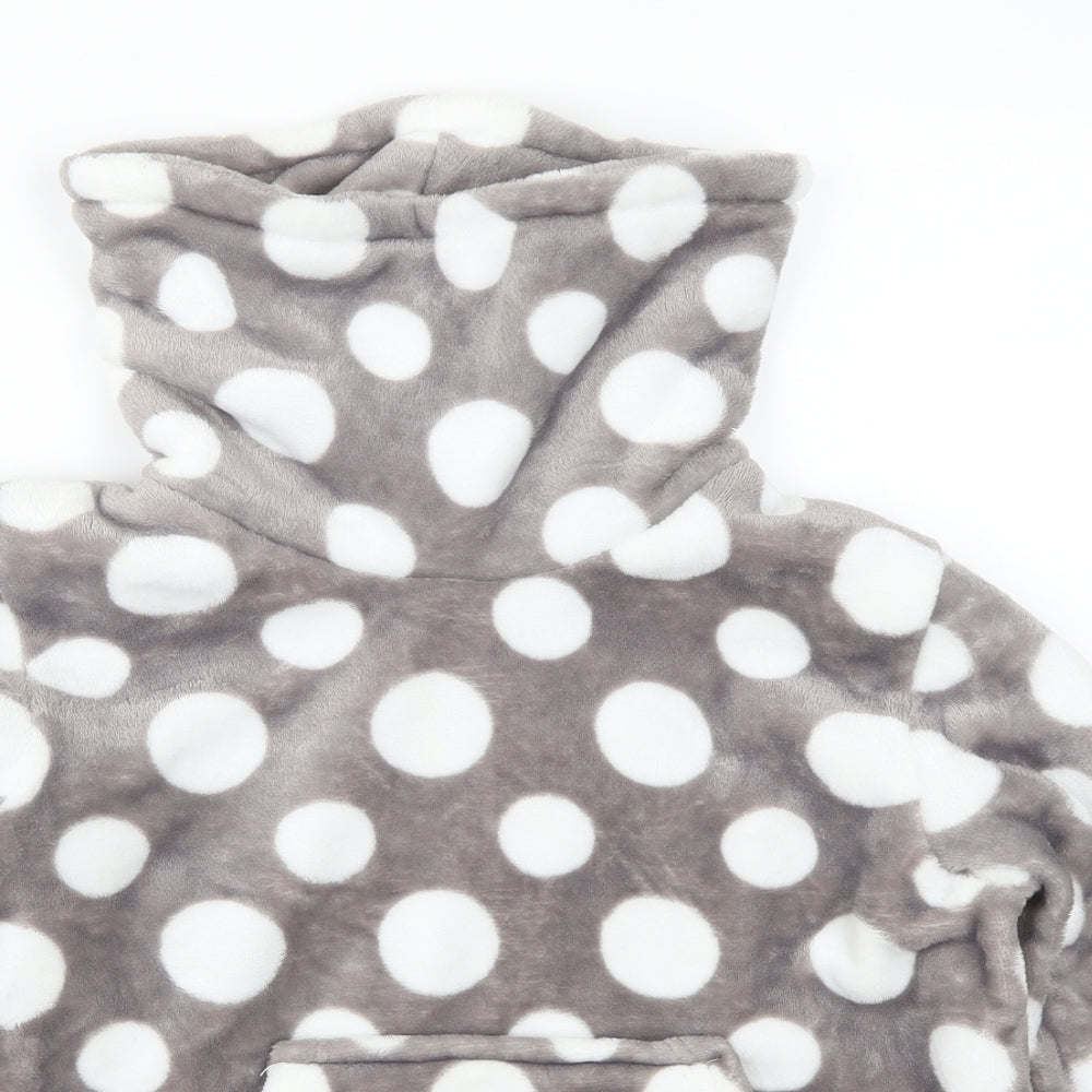 Inspirations Womens Grey Polka Dot  Top Pyjama Top Size 14